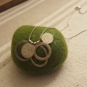 Silpada Solid Silver Necklace with 5 silver Dangle